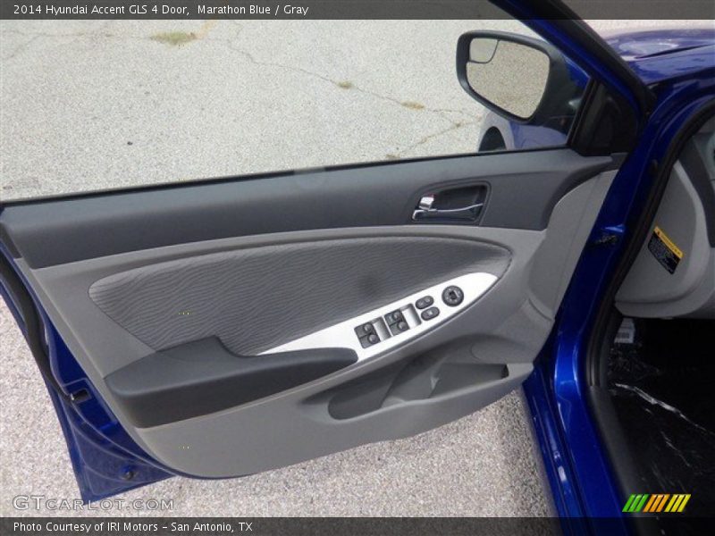 Marathon Blue / Gray 2014 Hyundai Accent GLS 4 Door