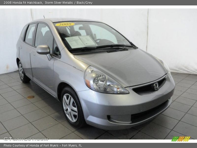 Storm Silver Metallic / Black/Grey 2008 Honda Fit Hatchback