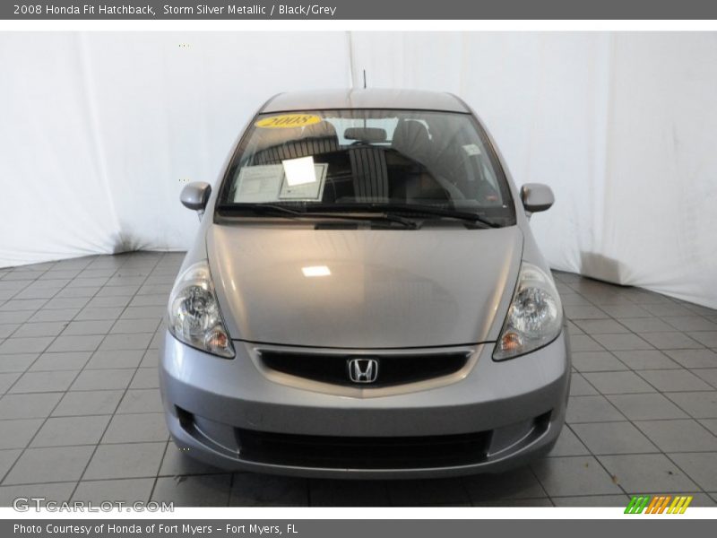 Storm Silver Metallic / Black/Grey 2008 Honda Fit Hatchback