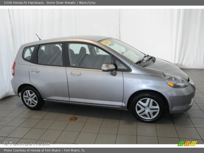 Storm Silver Metallic / Black/Grey 2008 Honda Fit Hatchback