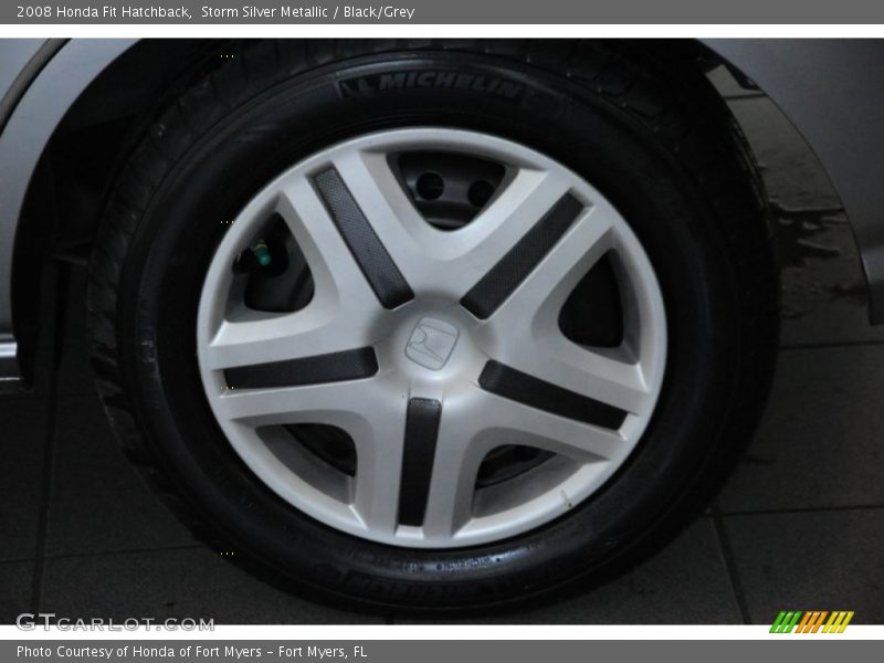 Storm Silver Metallic / Black/Grey 2008 Honda Fit Hatchback