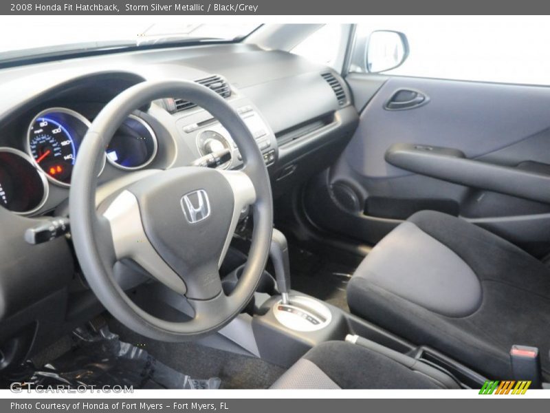 Storm Silver Metallic / Black/Grey 2008 Honda Fit Hatchback
