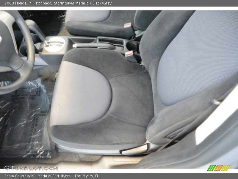 Storm Silver Metallic / Black/Grey 2008 Honda Fit Hatchback