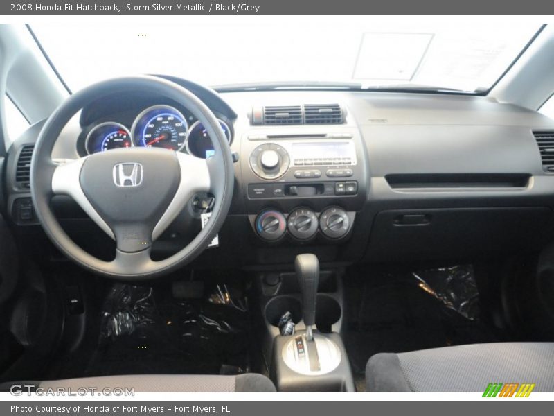 Storm Silver Metallic / Black/Grey 2008 Honda Fit Hatchback