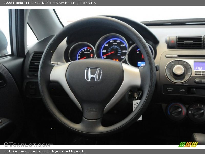 Storm Silver Metallic / Black/Grey 2008 Honda Fit Hatchback