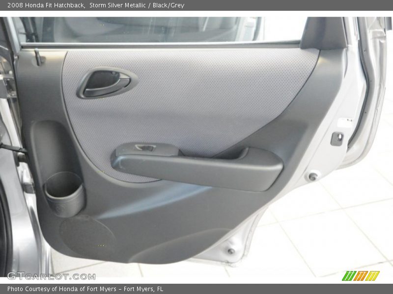 Storm Silver Metallic / Black/Grey 2008 Honda Fit Hatchback