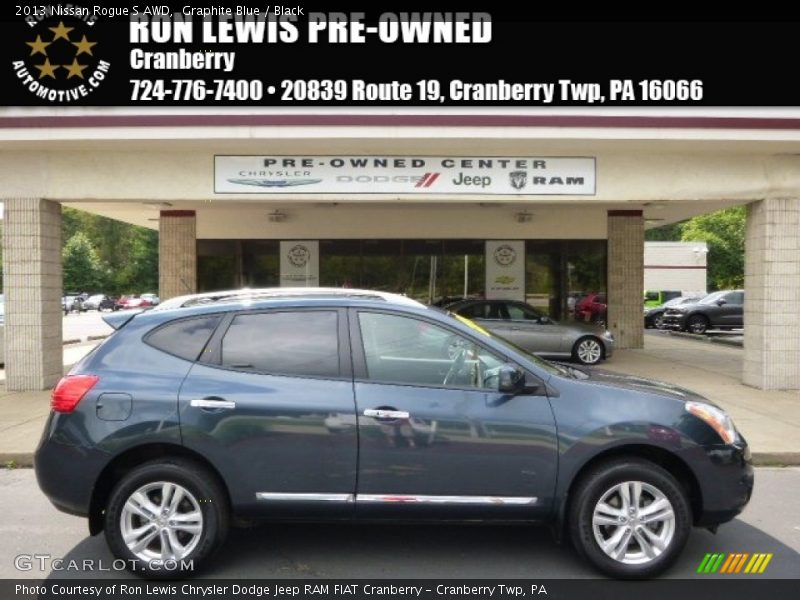 Graphite Blue / Black 2013 Nissan Rogue S AWD