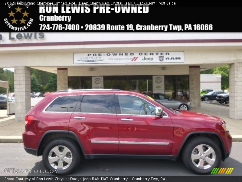 Deep Cherry Red Crystal Pearl / Black/Light Frost Beige 2012 Jeep Grand Cherokee Limited 4x4