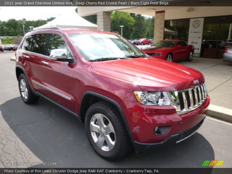 Deep Cherry Red Crystal Pearl / Black/Light Frost Beige 2012 Jeep Grand Cherokee Limited 4x4