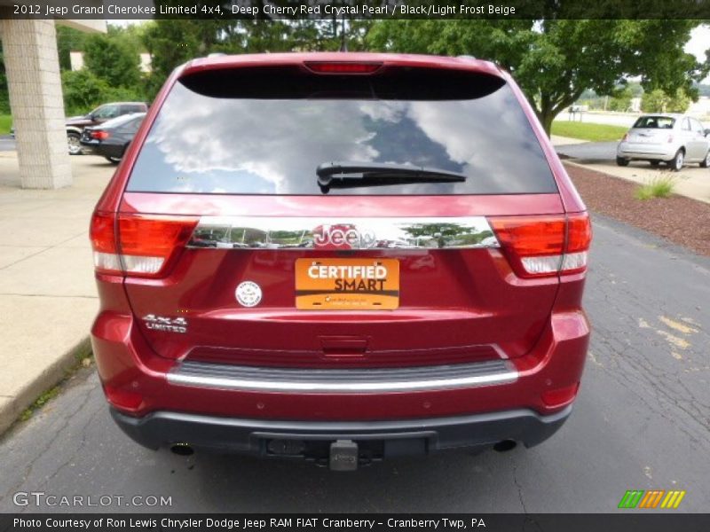 Deep Cherry Red Crystal Pearl / Black/Light Frost Beige 2012 Jeep Grand Cherokee Limited 4x4