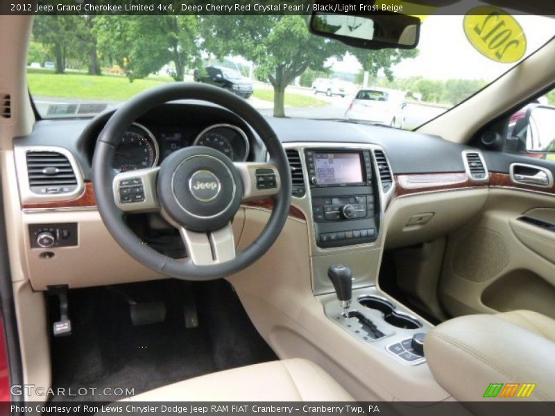 Deep Cherry Red Crystal Pearl / Black/Light Frost Beige 2012 Jeep Grand Cherokee Limited 4x4
