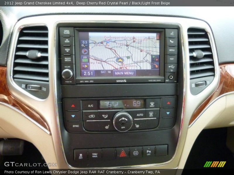 Deep Cherry Red Crystal Pearl / Black/Light Frost Beige 2012 Jeep Grand Cherokee Limited 4x4