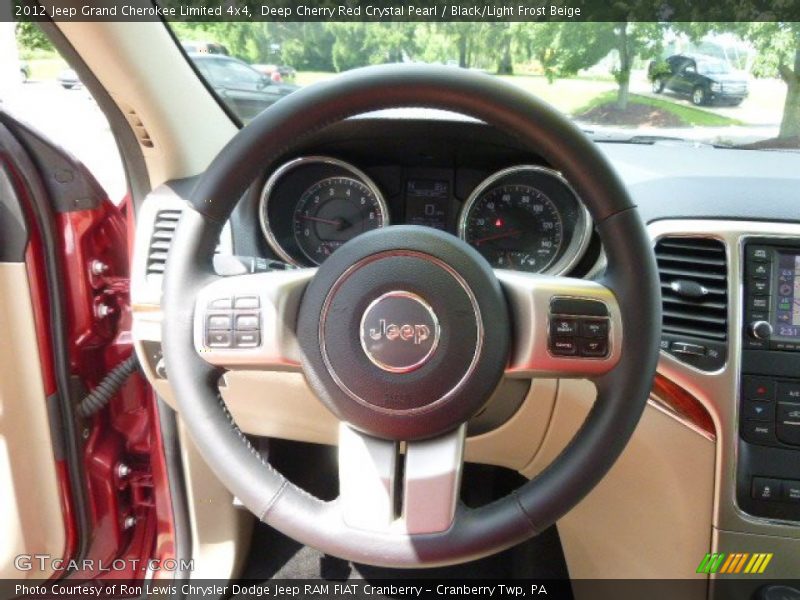 Deep Cherry Red Crystal Pearl / Black/Light Frost Beige 2012 Jeep Grand Cherokee Limited 4x4