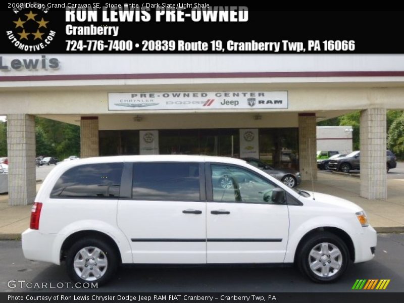 Stone White / Dark Slate/Light Shale 2008 Dodge Grand Caravan SE