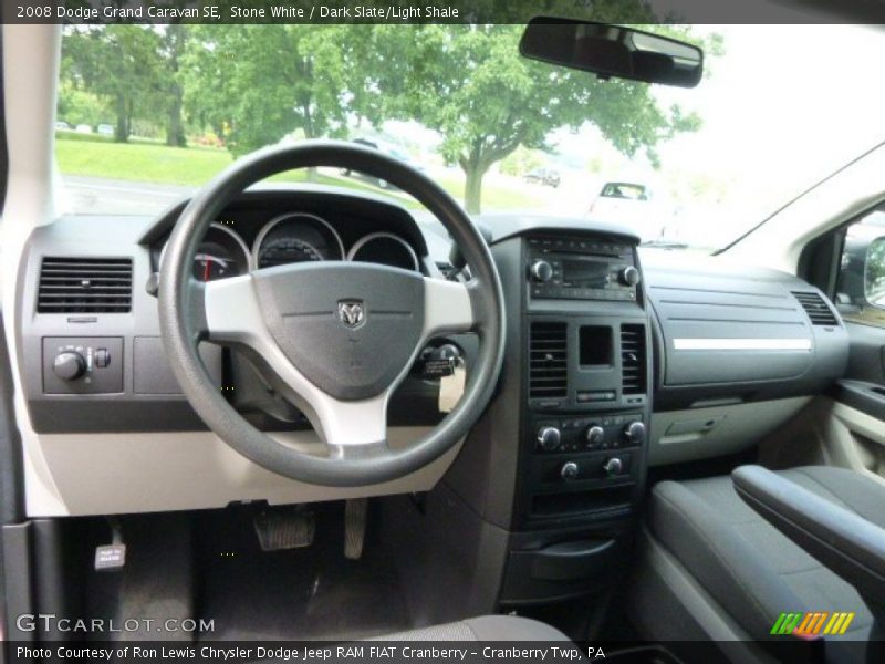 Stone White / Dark Slate/Light Shale 2008 Dodge Grand Caravan SE