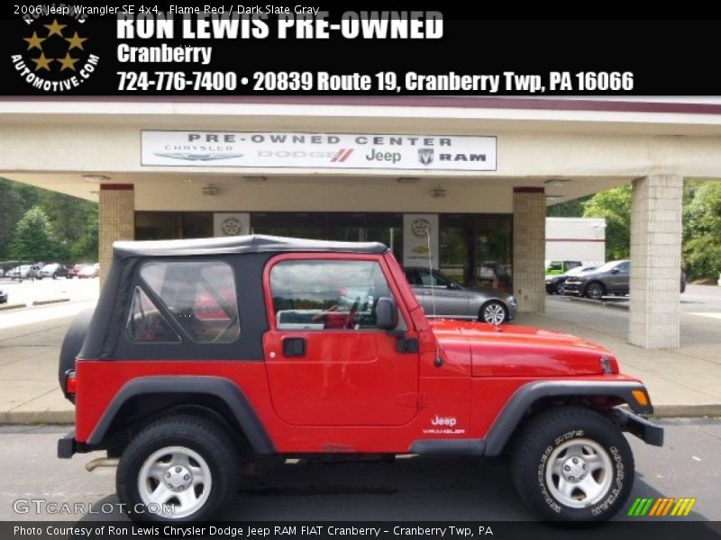 Flame Red / Dark Slate Gray 2006 Jeep Wrangler SE 4x4