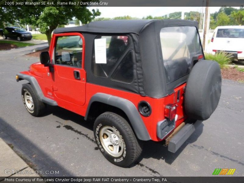 Flame Red / Dark Slate Gray 2006 Jeep Wrangler SE 4x4