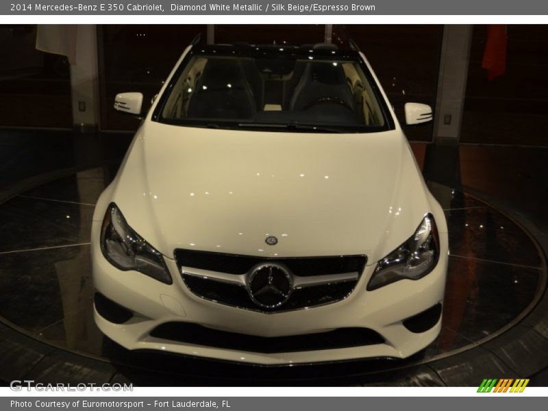 Diamond White Metallic / Silk Beige/Espresso Brown 2014 Mercedes-Benz E 350 Cabriolet