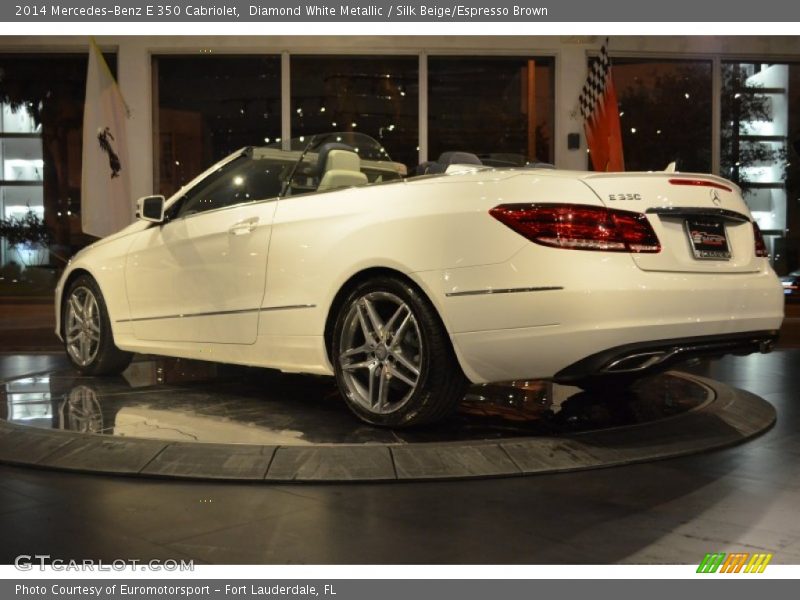 Diamond White Metallic / Silk Beige/Espresso Brown 2014 Mercedes-Benz E 350 Cabriolet