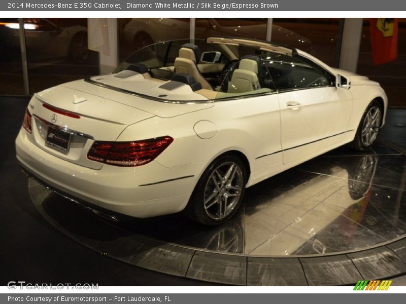 Diamond White Metallic / Silk Beige/Espresso Brown 2014 Mercedes-Benz E 350 Cabriolet