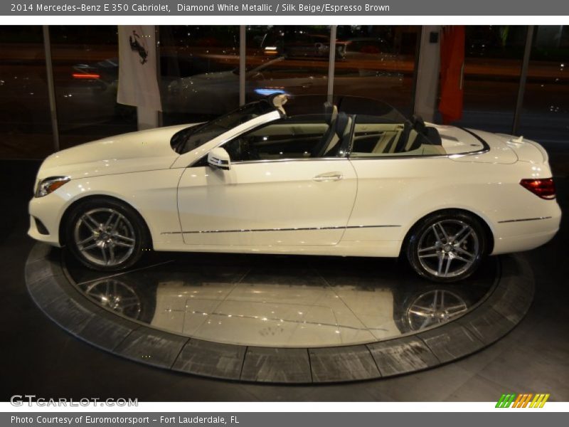 Diamond White Metallic / Silk Beige/Espresso Brown 2014 Mercedes-Benz E 350 Cabriolet