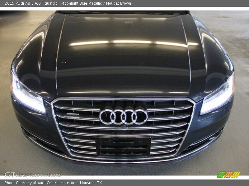Moonlight Blue Metallic / Nougat Brown 2015 Audi A8 L 4.0T quattro