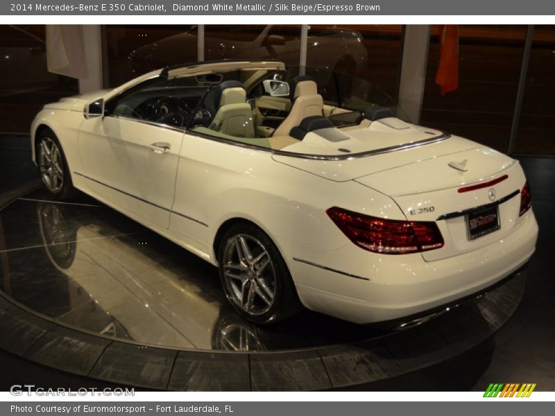 Diamond White Metallic / Silk Beige/Espresso Brown 2014 Mercedes-Benz E 350 Cabriolet