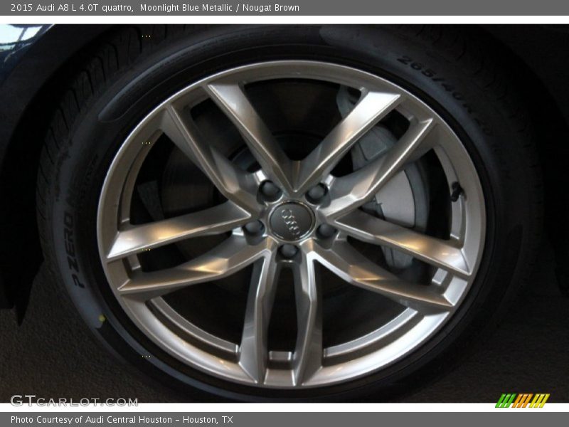 Moonlight Blue Metallic / Nougat Brown 2015 Audi A8 L 4.0T quattro