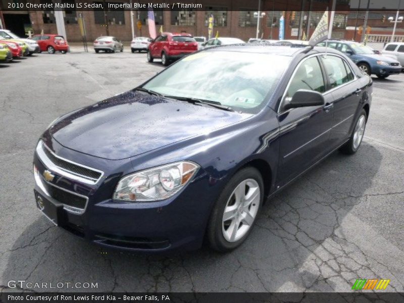Imperial Blue Metallic / Titanium 2010 Chevrolet Malibu LS Sedan