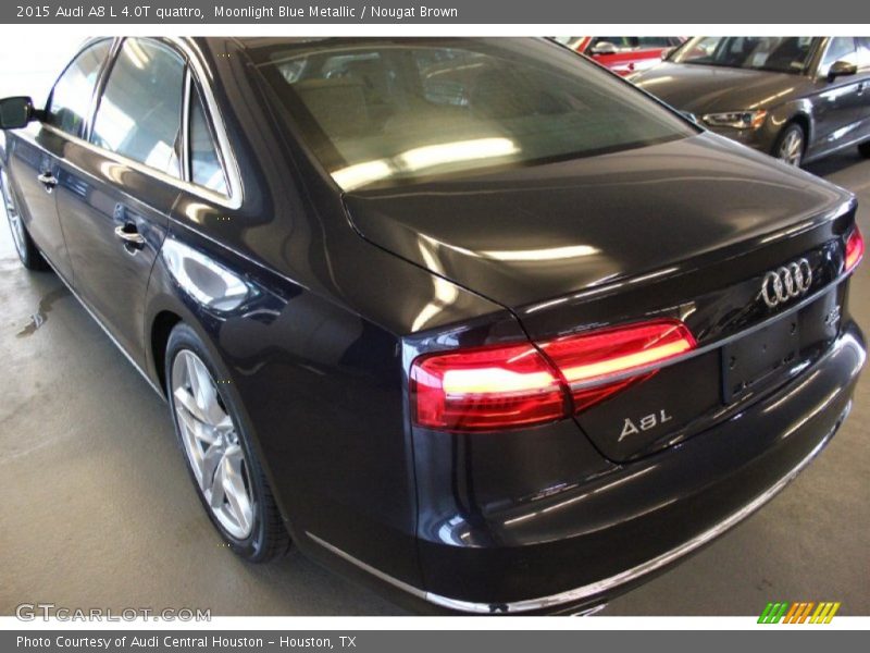 Moonlight Blue Metallic / Nougat Brown 2015 Audi A8 L 4.0T quattro