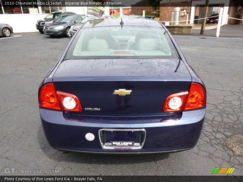 Imperial Blue Metallic / Titanium 2010 Chevrolet Malibu LS Sedan