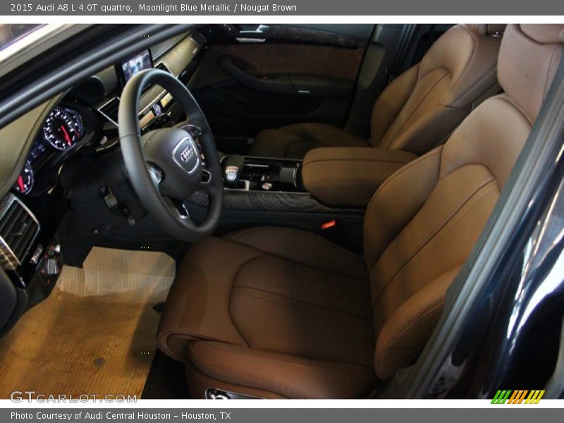 Moonlight Blue Metallic / Nougat Brown 2015 Audi A8 L 4.0T quattro