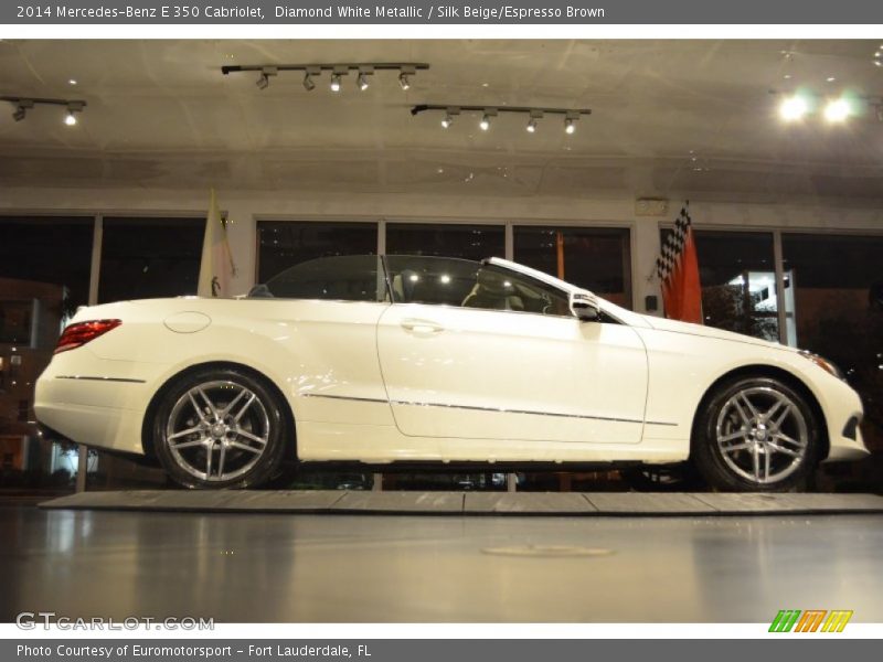 Diamond White Metallic / Silk Beige/Espresso Brown 2014 Mercedes-Benz E 350 Cabriolet