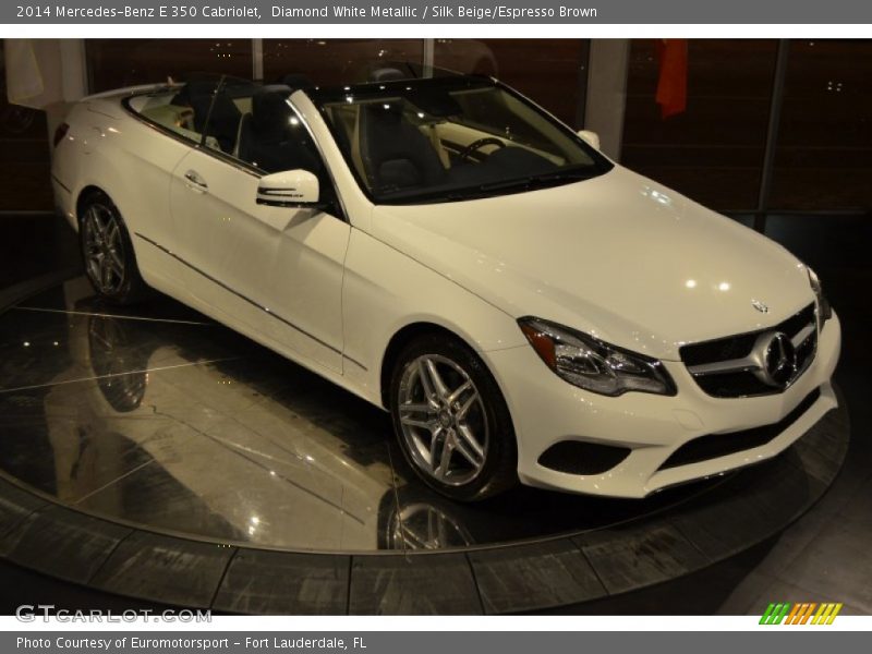 Diamond White Metallic / Silk Beige/Espresso Brown 2014 Mercedes-Benz E 350 Cabriolet