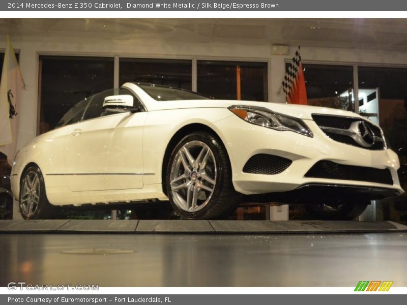 Diamond White Metallic / Silk Beige/Espresso Brown 2014 Mercedes-Benz E 350 Cabriolet