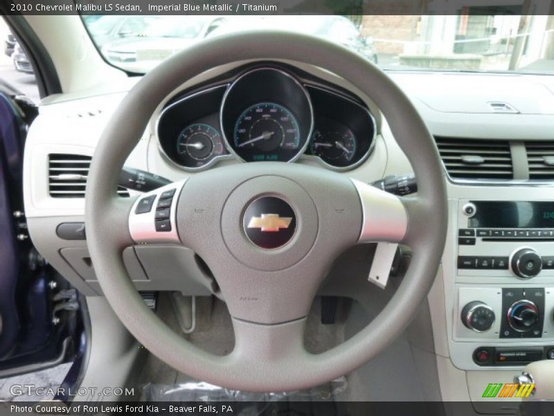 Imperial Blue Metallic / Titanium 2010 Chevrolet Malibu LS Sedan