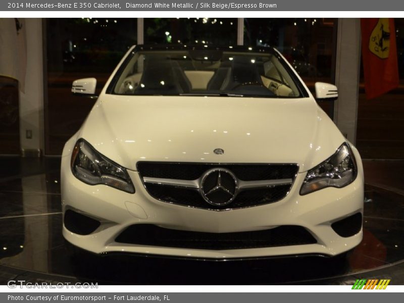 Diamond White Metallic / Silk Beige/Espresso Brown 2014 Mercedes-Benz E 350 Cabriolet