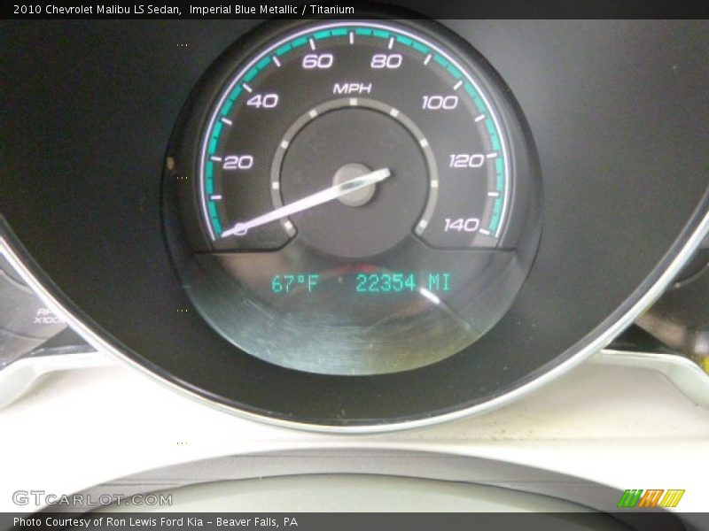 Imperial Blue Metallic / Titanium 2010 Chevrolet Malibu LS Sedan