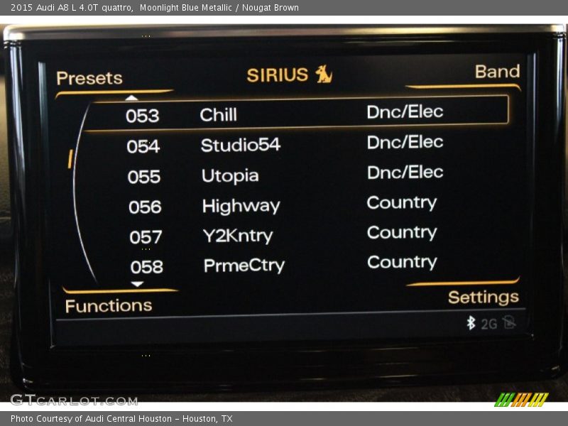 Moonlight Blue Metallic / Nougat Brown 2015 Audi A8 L 4.0T quattro