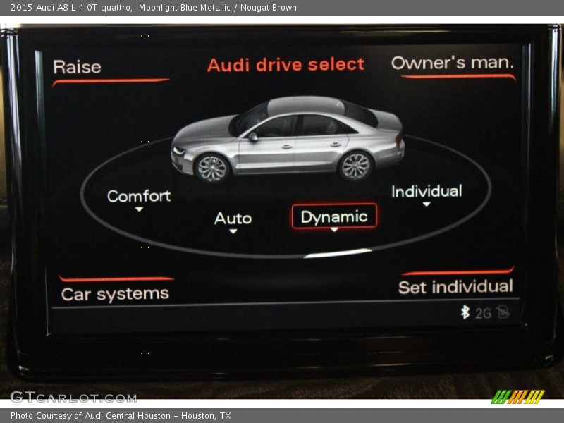 Moonlight Blue Metallic / Nougat Brown 2015 Audi A8 L 4.0T quattro