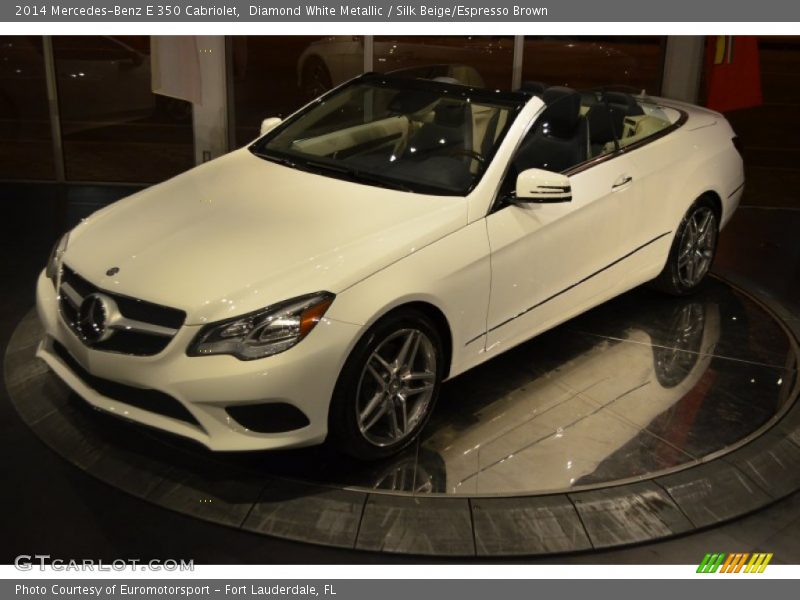 Diamond White Metallic / Silk Beige/Espresso Brown 2014 Mercedes-Benz E 350 Cabriolet