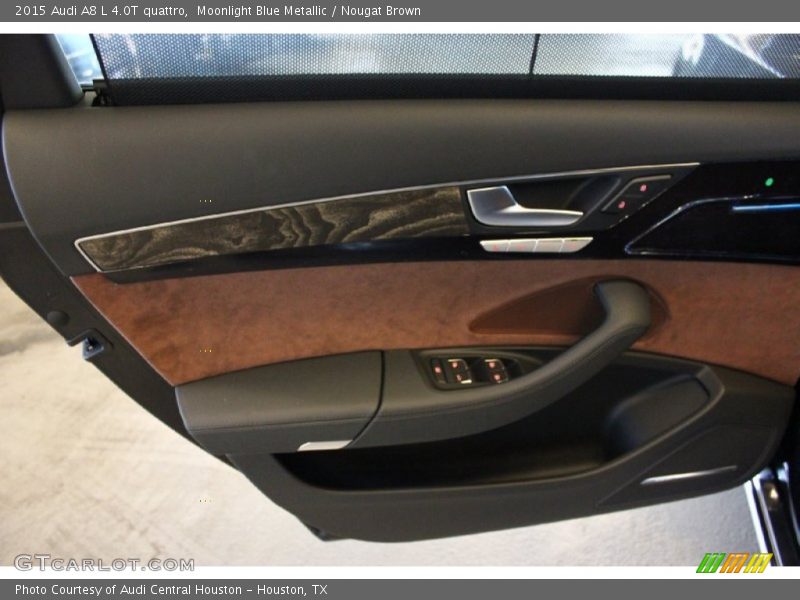 Moonlight Blue Metallic / Nougat Brown 2015 Audi A8 L 4.0T quattro