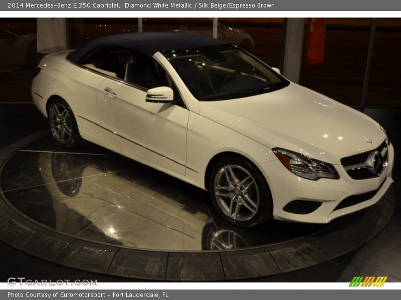 Diamond White Metallic / Silk Beige/Espresso Brown 2014 Mercedes-Benz E 350 Cabriolet