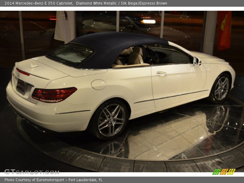 Diamond White Metallic / Silk Beige/Espresso Brown 2014 Mercedes-Benz E 350 Cabriolet