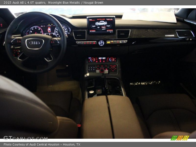 Moonlight Blue Metallic / Nougat Brown 2015 Audi A8 L 4.0T quattro