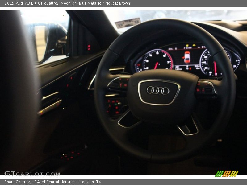 Moonlight Blue Metallic / Nougat Brown 2015 Audi A8 L 4.0T quattro