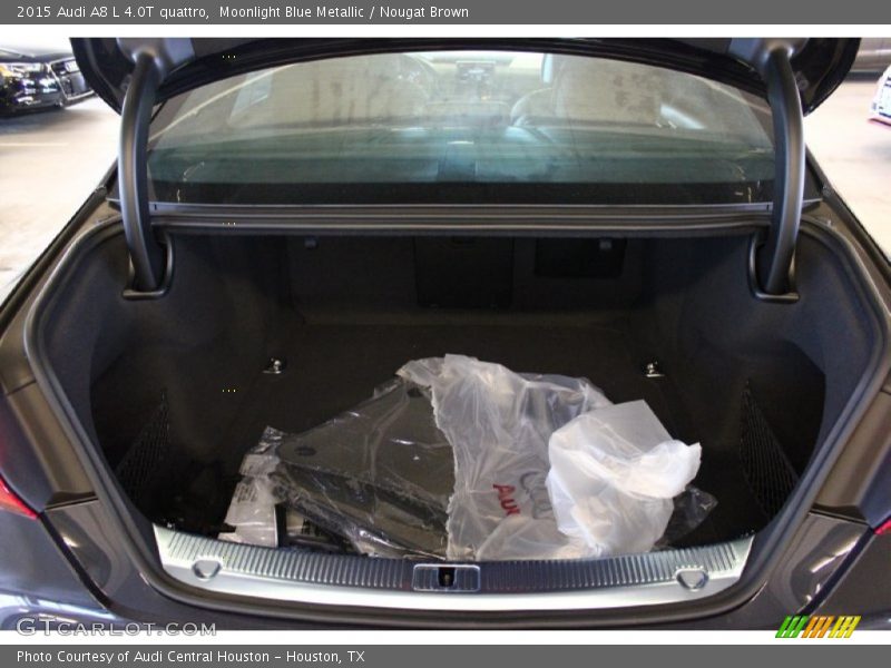 Moonlight Blue Metallic / Nougat Brown 2015 Audi A8 L 4.0T quattro