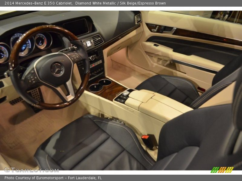 Diamond White Metallic / Silk Beige/Espresso Brown 2014 Mercedes-Benz E 350 Cabriolet