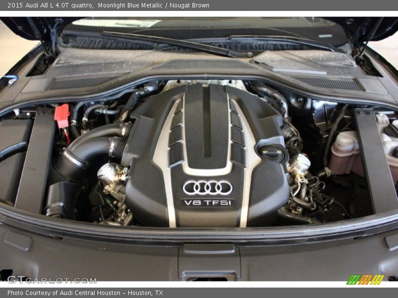 Moonlight Blue Metallic / Nougat Brown 2015 Audi A8 L 4.0T quattro