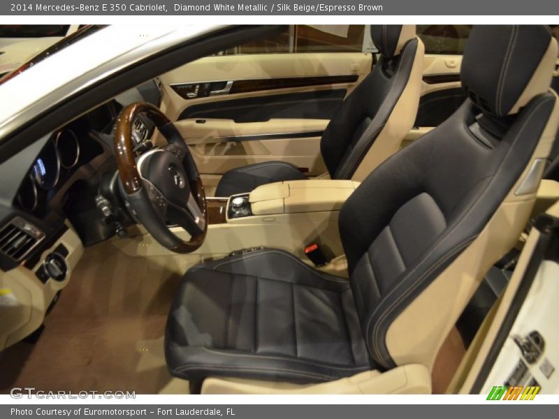 Diamond White Metallic / Silk Beige/Espresso Brown 2014 Mercedes-Benz E 350 Cabriolet